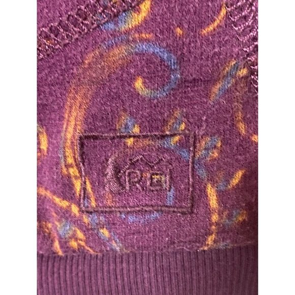 REI Sweater Womens Purple Green Sherpa Lined Hiking Outdoors Casual Ladies Sz M - Picture 4 of 10